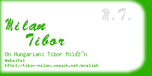 milan tibor business card